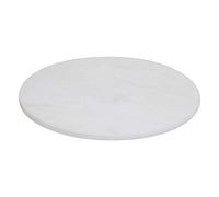 Premier Housewares Round White Marble Paddle Chopping Board Strong Versatile Cutting Board Non-Stick Surface Polished Finish w30 x d30 x h1cm