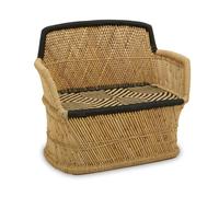 Premier Housewares Rowan Two Seater Natural and Black Sofa