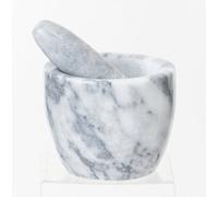 Premier Housewares Salerno Grey Marble Tapered Mortar And Pestle
