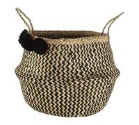 Premier Housewares Seagrass Storage Basket, Brown, 35 cm - Pom Pom ,One Size