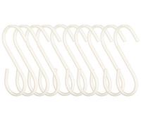 Premier Housewares 507208 Set of 10 Sorello Hanging Hooks, Iron, White, 1 x 5 x 8 cm