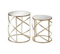 Premier Housewares Set of 2 Avantis Swirl Frame Tables
