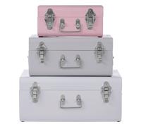 Premier Housewares Set of 3 Assorted Colors Storage Trunks