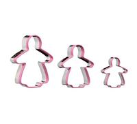 Premier Housewares Set Of 3 Gingerbread Shapes Cookie Cutters Colored Finish PVC Pastry/Biscuit/Cake Cutter For Baking Decorative Desserts In The Kitchen/For Birthday/Dinners 12 x 2 x 11