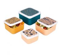 Premier Housewares Set of 4 Animal Print Lunch Boxes | Kids