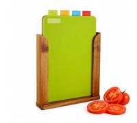 Set Of 4 Chopping Boards with Wooden Stand