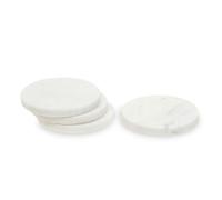 Premier Housewares Set of Four White Marble Round Coasters