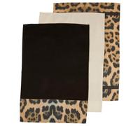 Set Of 3 Leopard Print Tea Towels 100% Cotton