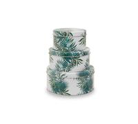 Premier Housewares Set of Three Palm Storage Tins