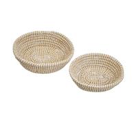 Premier Housewares Set of Two Baskets with White Detail