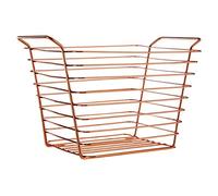 Premier Housewares Shine Wire Basket, Rose Gold, Large