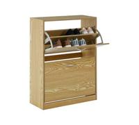 Premier Housewares Shoe Storage Cabinet, MDF, Brown, One Size