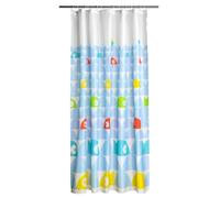 Premier Housewares Shower Curtain / Shower Curtain Hooks / Shower Curtain for Free Standing Bath / Wet Room Shower Curtain - Fish Design