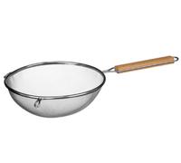 Premier Housewares Sieve with Wooden Handle, Stainless Steel, 24.5 cm, Natural
