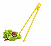 Premier Housewares Silicone Kitchen Tongs - Heat Resistant Non-Stick Cooking Tongs with Hanging Loop, Yellow