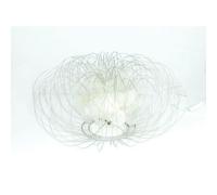 Premier Housewares Silver Wire White Table Lamp