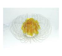 Premier Housewares Silver Wire yellow Table Lamp