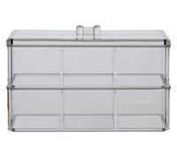 Premier Housewares Six Compartment Plastic Cosmetics Organiser, Makeup Drawer Organiser, Cosmetic Storage Box, Makeup Tray In Clear Clear One Size