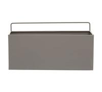 Premier Housewares Small Grey Plant Box/Robust Iron Rectangular Box Planter/Subtly Industrial/Minimal/Grey Finish Tall Planter/Pots For Plants/Dimensions are W30.5 x D14.5 x H15cm
