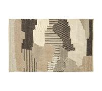 Premier Housewares Small Patchwork Rug For Living Room/Hand Crafted Small Bedroom Rug/Soft Rugs For Bedroom W180 x D120 x H1cm Weight 6.65kg.