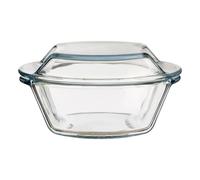 Orsina Small Round Glass Casserole Dish, Durable Borosilicate Glass Oven Dish With Lid, Heat-Resistant Bakeware
