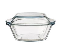 Orsina Small Round Glass Casserole Dish, Durable Borosilicate Glass Oven Dish With Lid, Heat-Resistant Bakeware