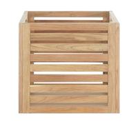 Premier Housewares Small Walnut Wood Storage Box Rustic Design Wooden Storage Box Durable Small Box For Everyday Use 32 x 36 x 28 cm