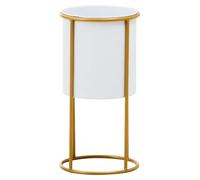 Interiors by Premier Indoor Plant Stand Trosa White/Gold Small