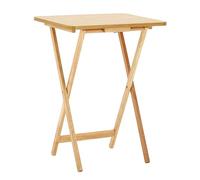 Premier Housewares Snack Table, 65 x 49 x 39 cm - Rubberwood