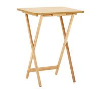 Premier Housewares Snack Table, 65 x 49 x 39 cm - Rubberwood