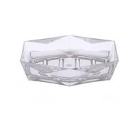 Premier Housewares Soap Dish Durable Dishes For Bathroom Clear Acrylic Dish With 3D Design Soaps Tray/Trays 12 x 4 x 15