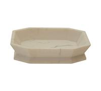 Premier Housewares Soap Dish Durable Dishes For Bathroom Grey Polyresin Dish With 3D Design Soaps Tray / Trays 10 x 3 x 13