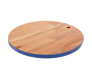 Premier Housewares Socorro Round Blue Edge Chopping Board