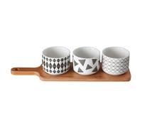 Premier Housewares Soiree Serving Board with Patterned Dishes