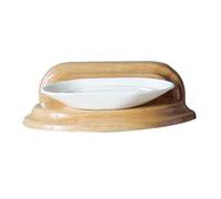 Premier Housewares Solid Oak Soap Dish, 8 x 20 x 12 cm