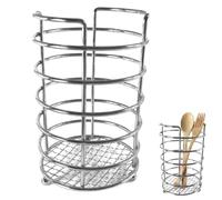 Premier Housewares Interiors By Premier Chrome Multi Purpose Caddy, Polished Metal Storage Holder For Kitchen, Bathroom, Or Office