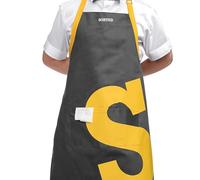 Black And Yellow Logo Sorted Apron - Black, Yellow