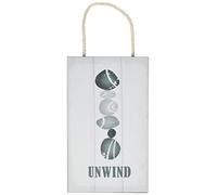 Premier Housewares Spa Plaque | Calming 'Unwind' Wall Art | Durable MDF Decoration with Pebbles Design | Perfect for Bedroom or Living Room Relaxation