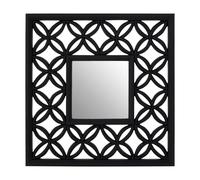 Premier Housewares Square Black Lattice Frame Wall Mirror