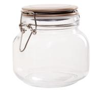 Premier Housewares Square Glass Jar With Champagne Lid - 800Ml