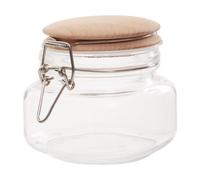 Premier Housewares Square Glass Jar With Wooden Lid - 500Ml