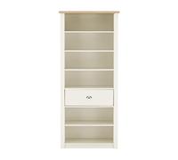 Premier Housewares St Ives Bookcase, Wood, Oak Veneer/White