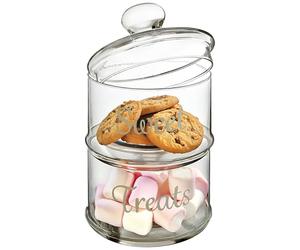 Premier Housewares Stackable Storage Jars, Clear, 2-Piece