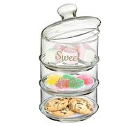 Interiors By PH Stackable Storage Jar - Set Of 3, Clear