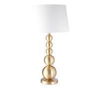 Premier Housewares Stacked Table Lamp Brushed Brass Finish Quirky Orb Design Desk Lamp Stylish Lighting Study Lamp For Everyday Use 41 x 77 x 41 cm