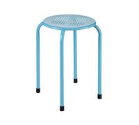 Premier Housewares Stacking Stool, Powder Coated Metal, Blue