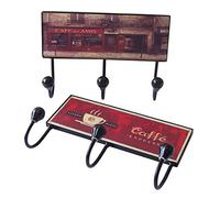 Premier Housewares Stainless Steel Bathtime Design Wall Hanger/Rack Holder for Clothes, Hats Robes Towel Over Door Hanger With Three Hooks W27 X D7 X H19cm