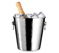 Premier Housewares Stainless Steel Hammered Effect Champagne Bucket, 20 x 22 x 22 cm, Silver
