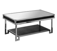 Premier Housewares Stainless Steel Mirror Coffee Table with Crocodile Effect Detail