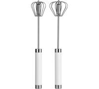 Premier Housewares Stainless Steel Press and Spin Whisks - Set of 2